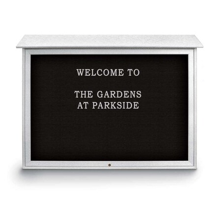United Visual Products Indoor Enclosed Combo Board, 42"x32", White Frame/Green & Pumice UVCB4232W-GREEN-PUMICE